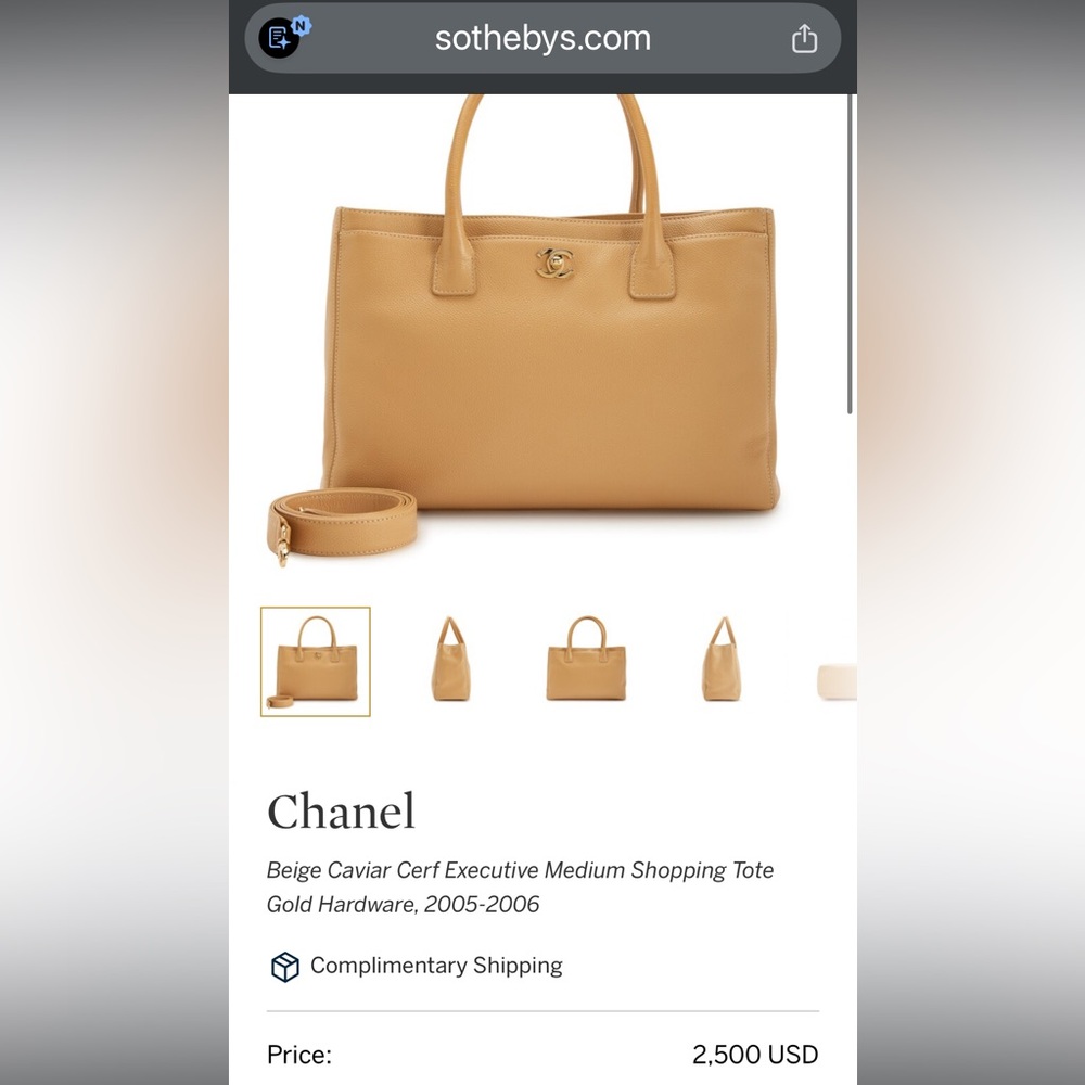 Reserved- Vintage CHANEL Cerf Exec Tote Bag 24k Gold work bag - Picture 15 of 17